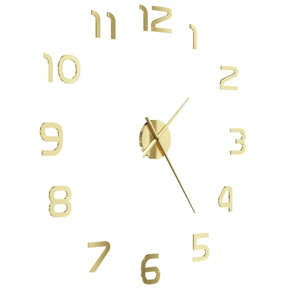Horloge murale 3D Design novateur 100 cm XXL Doré DEC022271