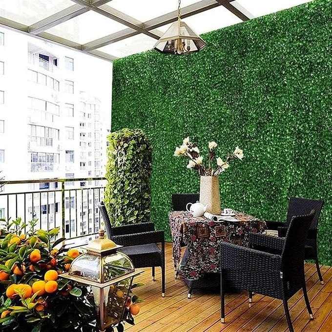 Lot de 10 Panneaux décoratif 3D MONTANA - Mur végétal artificiel - 60*40cm avec lame rotative