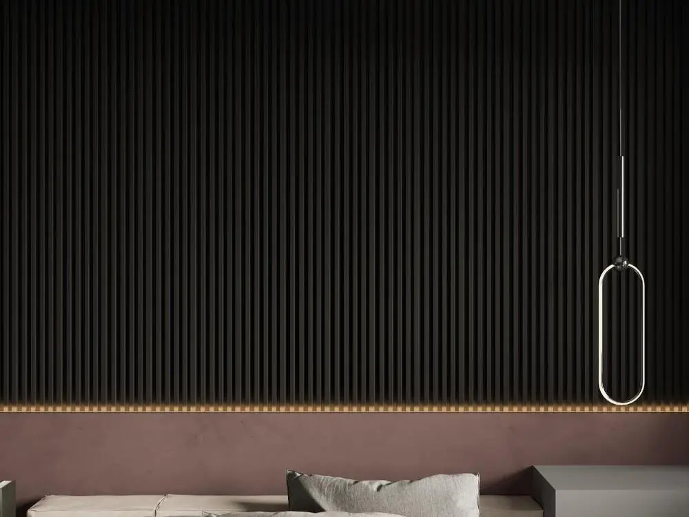 Panneau mural 3D pack de 2.83 m² noir lot de 8 pièces CLINTON
