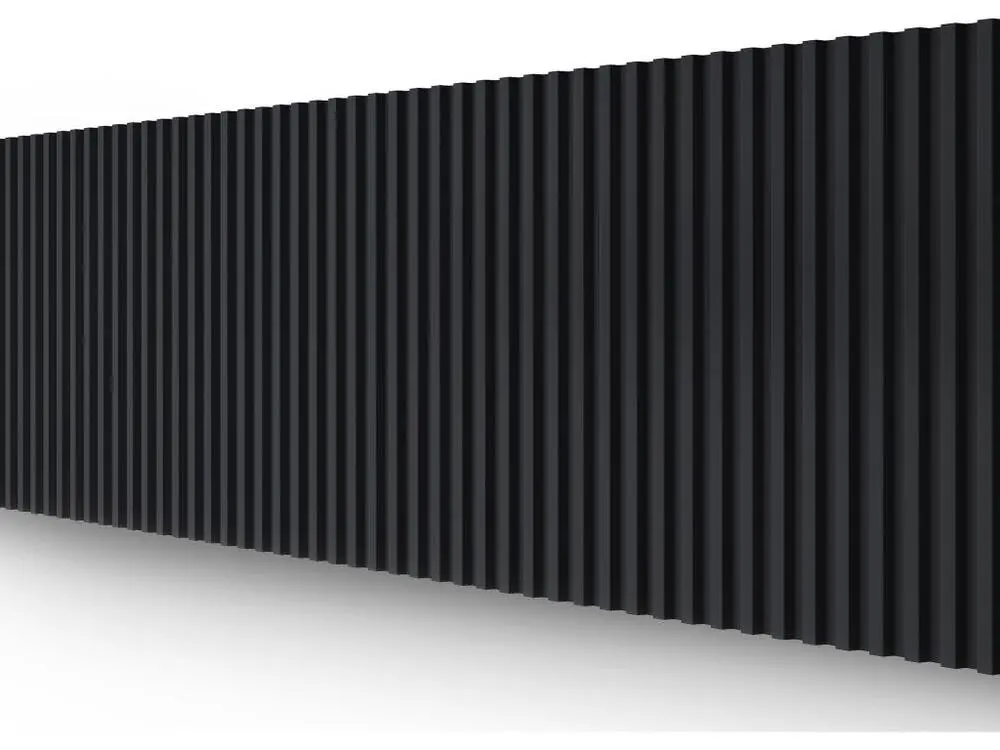 Panneau mural 3D pack de 2.83 m² noir lot de 8 pièces CLINTON