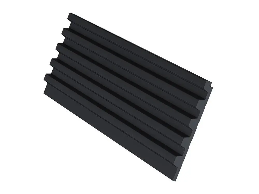 Panneau mural 3D pack de 2.83 m² noir lot de 8 pièces CLINTON
