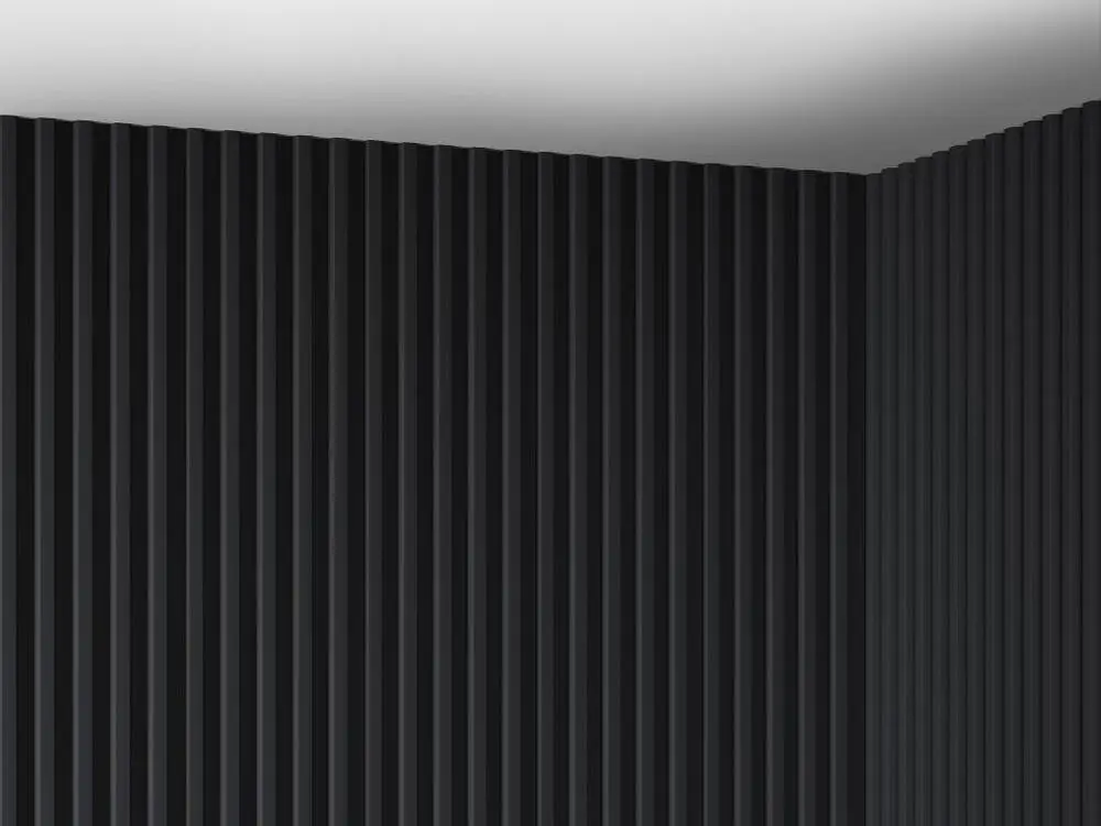 Panneau mural 3D pack de 2.83 m² noir lot de 8 pièces CLINTON