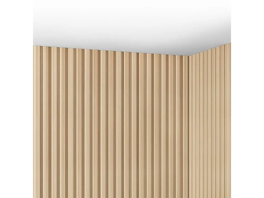 Panneau mural 3D pack de 3,71 m² coloris bois naturel évident lot de 8 pièces TATIANA colle prête à l'emploi
