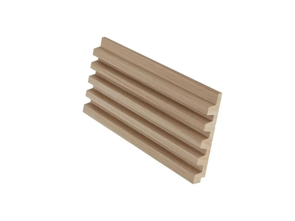 Panneau mural 3D pack de 3,71 m² coloris bois naturel évident lot de 8 pièces TATIANA colle prête à l'emploi