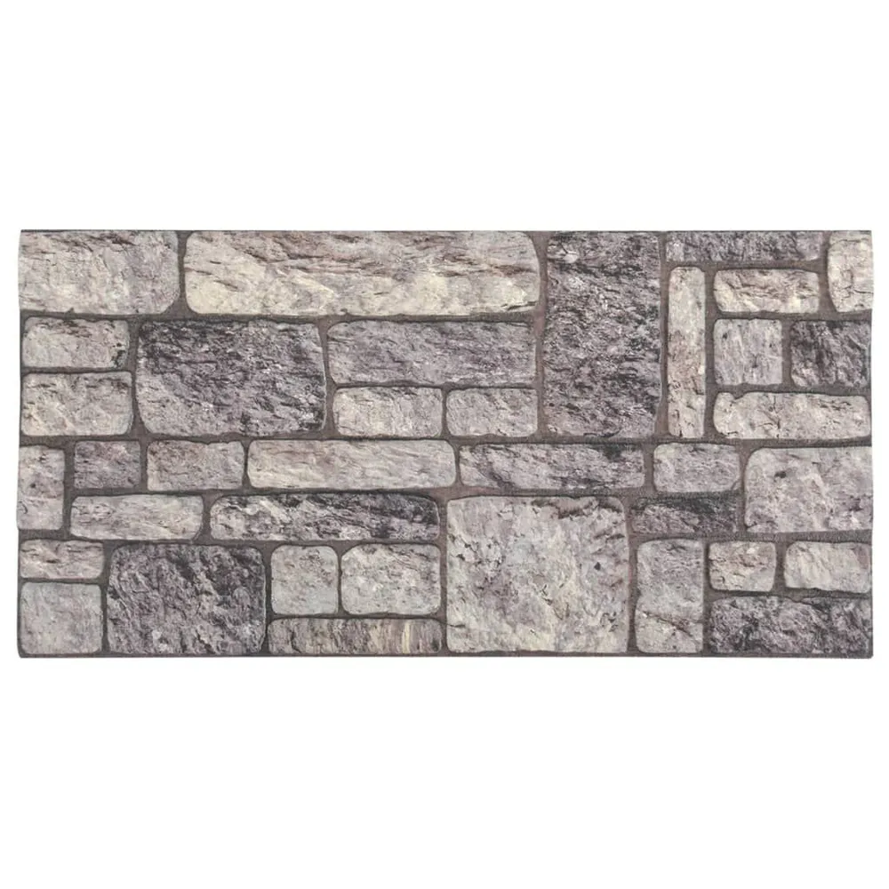 Panneaux muraux 3D design de brique gris évident 10 pcs EPS colle prête à l'emploi