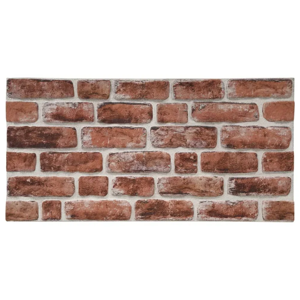 Panneaux muraux 3D design brique marron sombre 10 pcs EPS