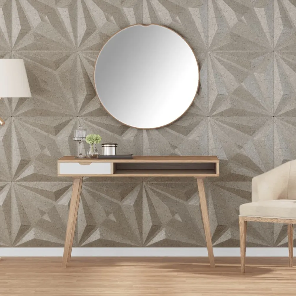 Panneaux muraux 12 pcs béton 50x50 cm XPS 3 m² étoile