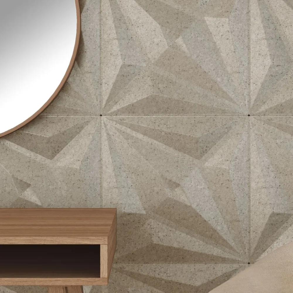Panneaux muraux 12 pcs béton 50x50 cm XPS 3 m² étoile