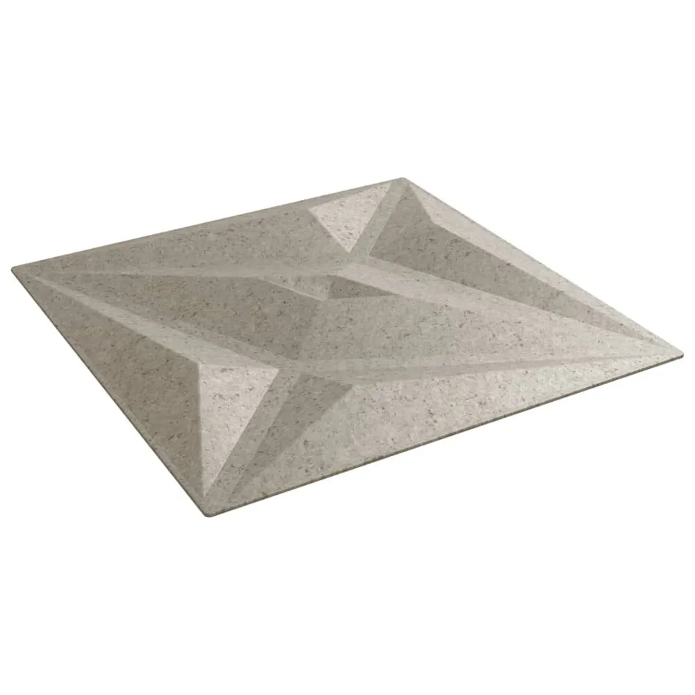 Panneaux muraux 12 pcs béton 50x50 cm XPS 3 m² étoile