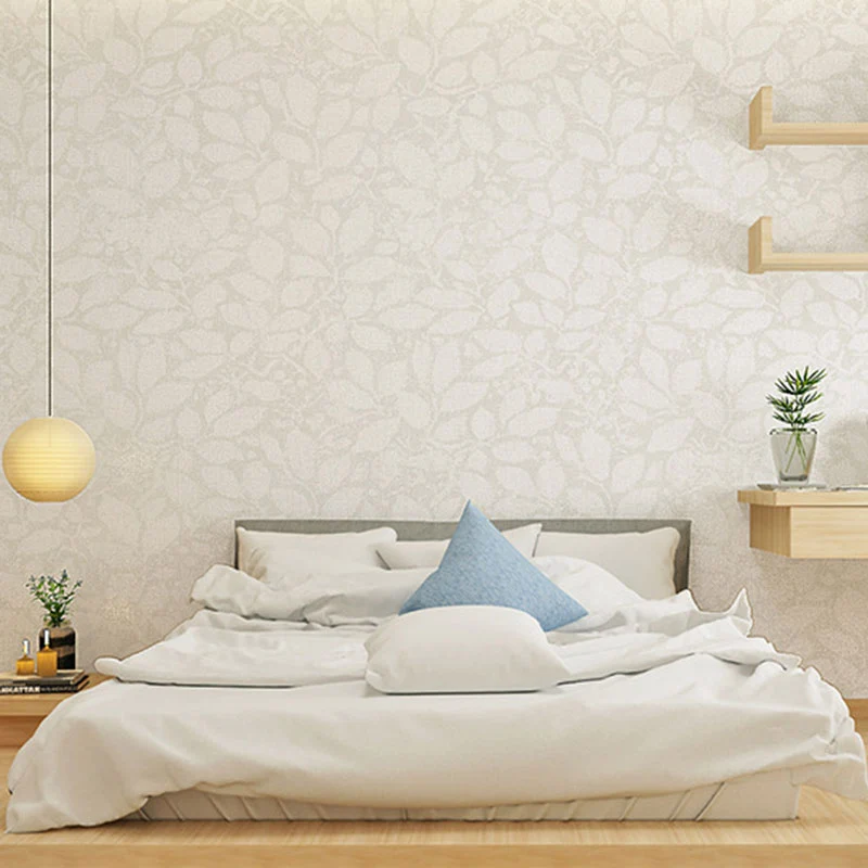 Papier peint décoratif 33' x 20,5" pour café, revêtement mural à feuilles 3D avec spatule intégrée