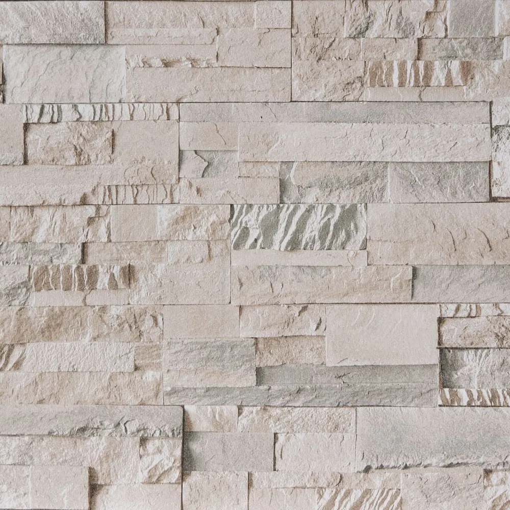 Papier peint lavable Papier peint 3D aspect de pierre gris naturel 10x0,53 m non tissé
