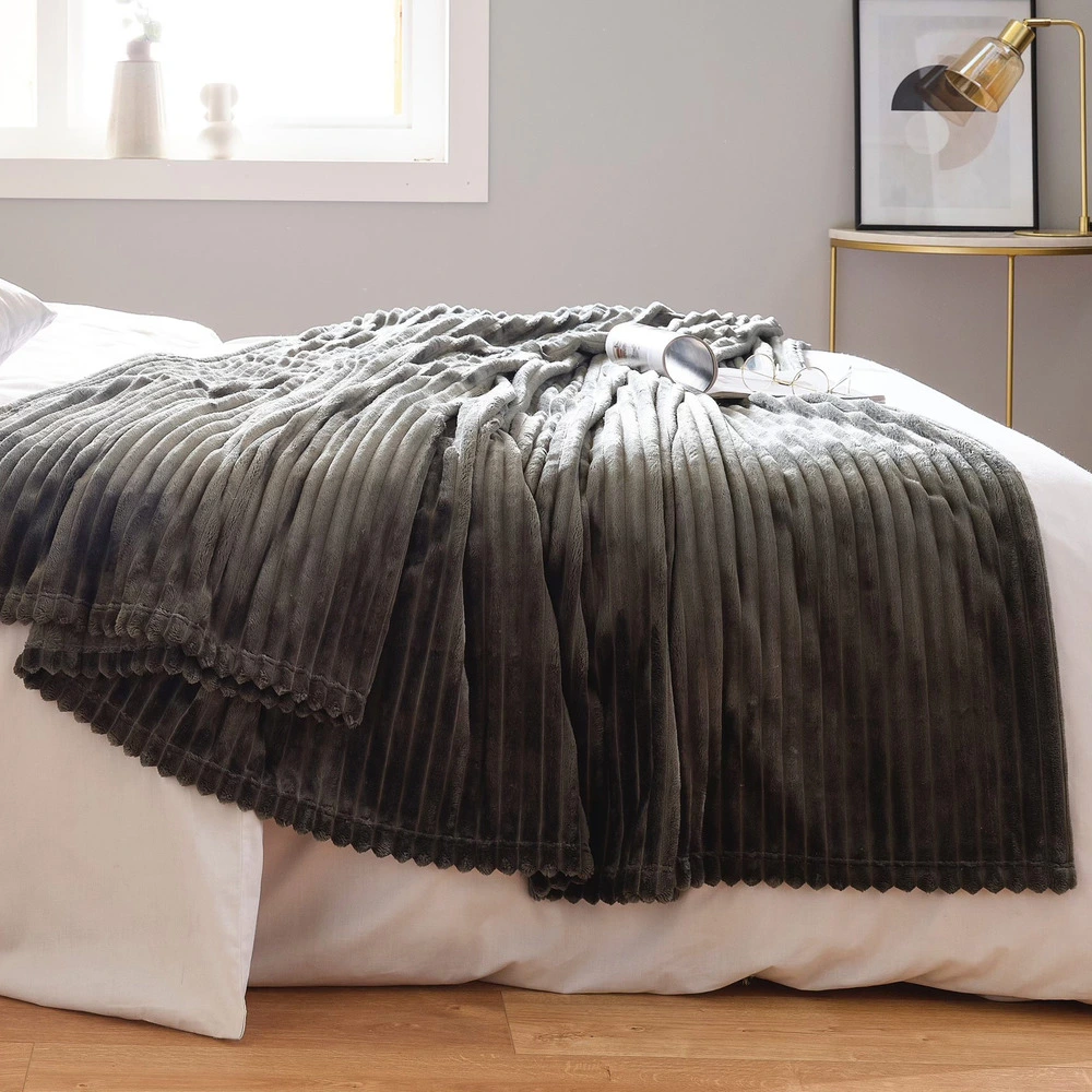 Papier peint lavable Toison d'or - plaid polaire - - effet côtelé en 3d