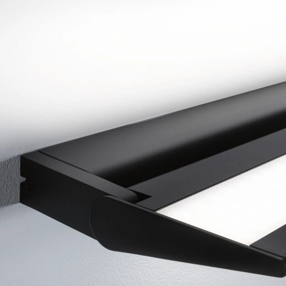 Paulmann Ranva Applique murale LED 3-Step-dim, noir avec spatule intégrée