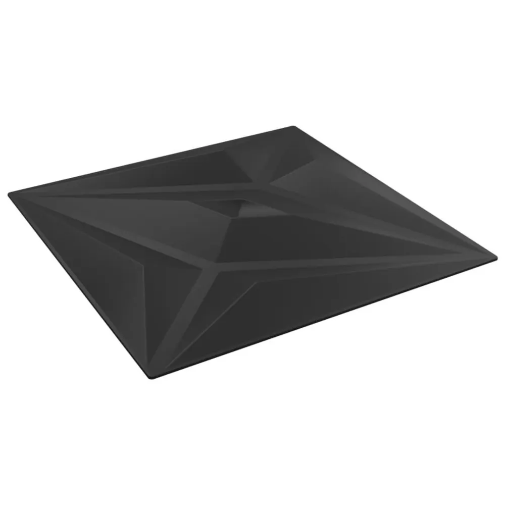 Professionnel Haute Adhérence Panneaux muraux 12 pcs noir 50x50 cm XPS 3 m² étoile