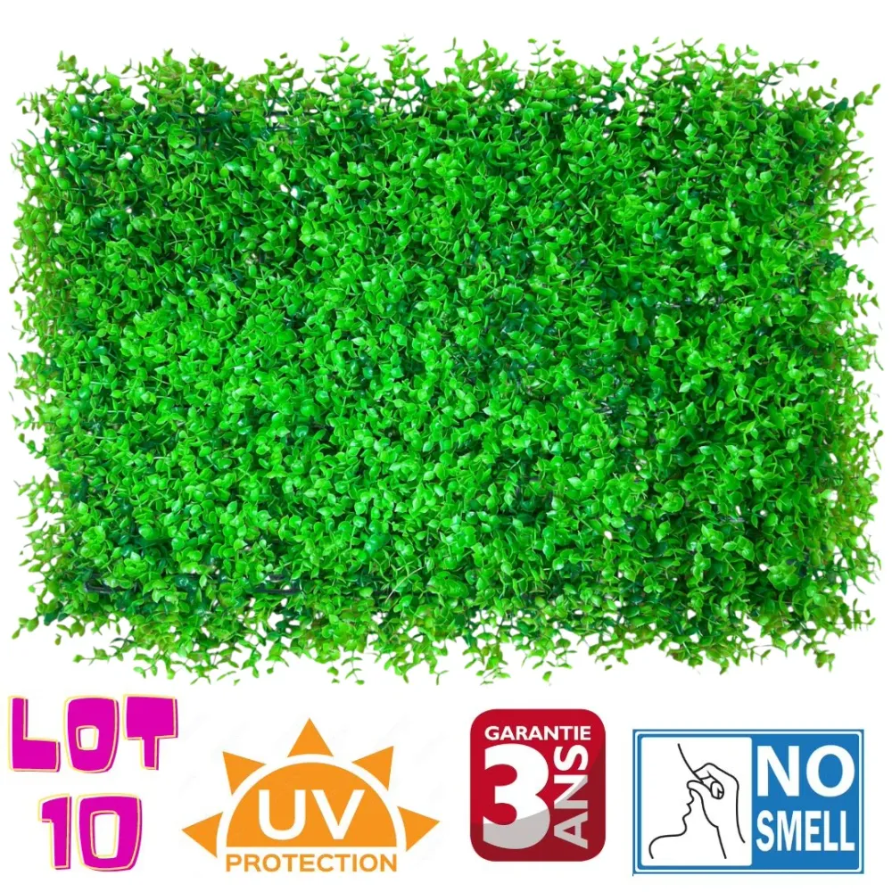 Rouleau à encoller Lot de 10 Panneaux décoratif 3D VIRGINIA - Mur végétal artificiel - 60*40cm