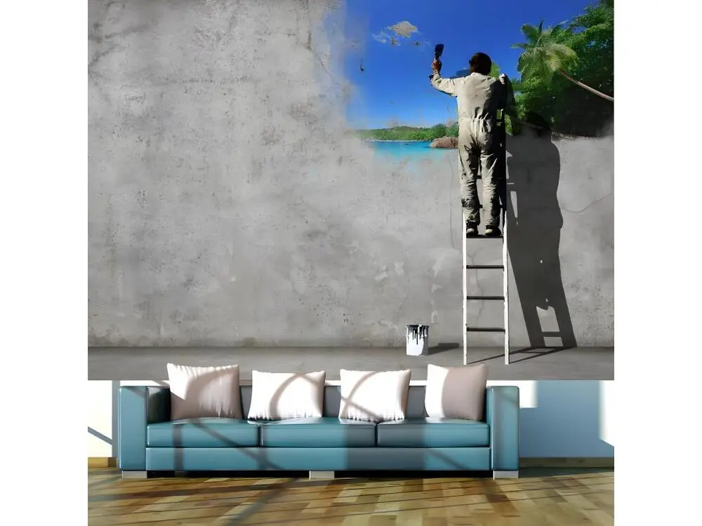 Certifié Écologique Papier peint intissé Street art Creative process : Taille - 100 x 70 cm