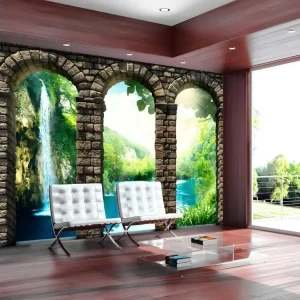 Couteau à enduire Papier peint intissé Paysages Mysterious waterfall : Taille - 200 x 140 cm