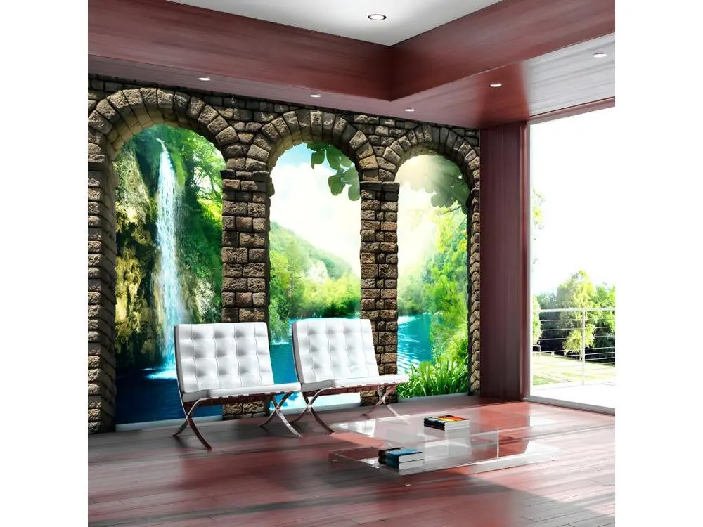 Couteau à enduire Papier peint intissé Paysages Mysterious waterfall : Taille - 200 x 140 cm