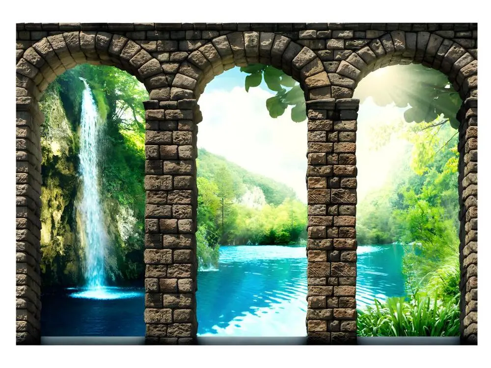 Couteau à enduire Papier peint intissé Paysages Mysterious waterfall : Taille - 200 x 140 cm