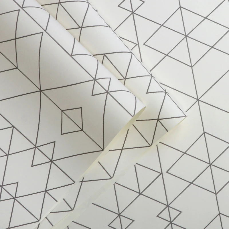 Décoration murale tendance et légère, géométries et papier peint non collé Arlequin, 20,5 po de largeur x 33 pi de longueur