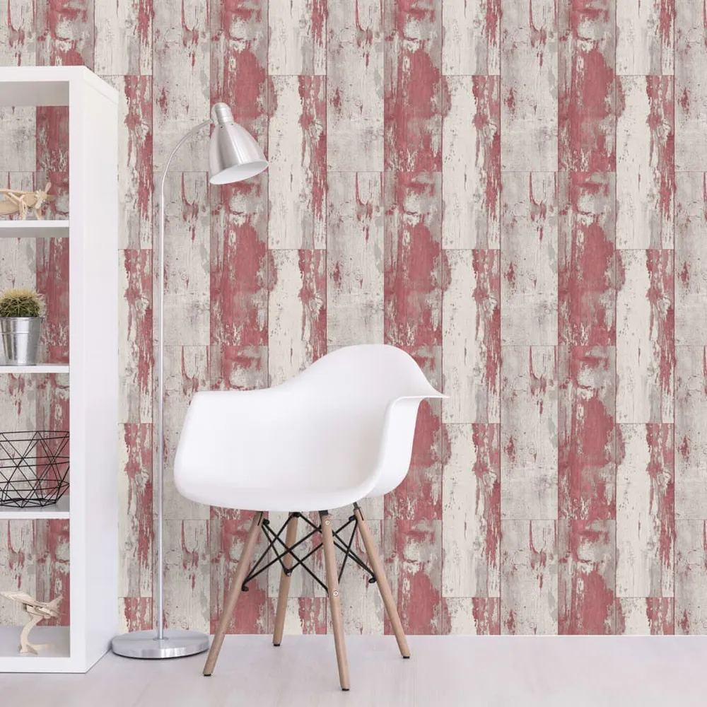 DUTCH WALLCOVERINGS Papier peint Bois Rouge et sable