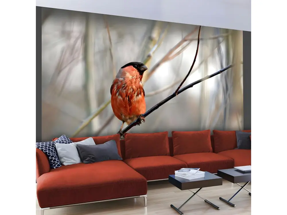 Papier peint intissé Animaux Bullfinch forest : Taille - 250 x 193 cm