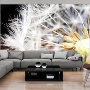 Papier peint intissé Fleurs Fluffy dandelion : Taille - 150 x 105 cm