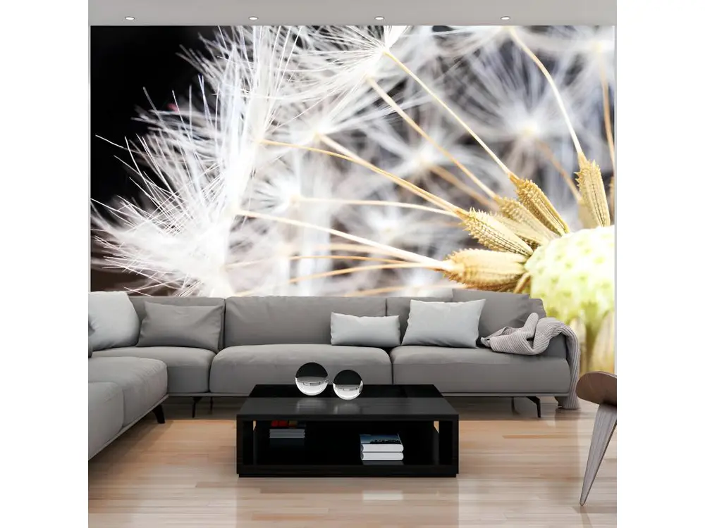 Papier peint intissé Fleurs Fluffy dandelion : Taille - 150 x 105 cm