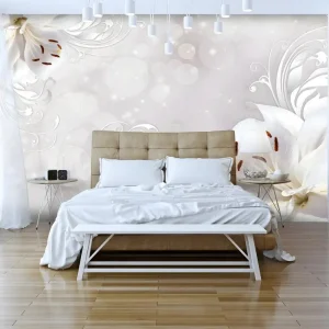 Papier peint intissé Fleurs Winter Song : Taille - 200 x 140 cm