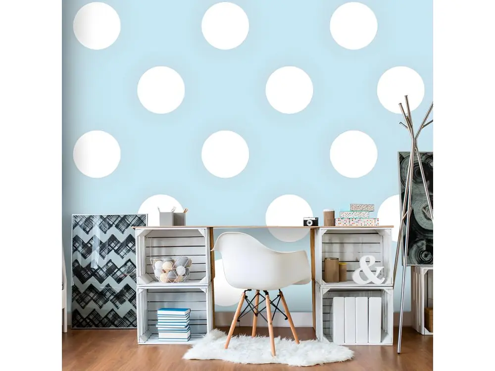 Papier peint intissé Fonds et Dessins Blue Sweetness : Taille - 250 x 175 cm