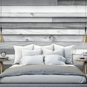 Papier peint intissé Fonds et Dessins Gris Mansion : Taille - 100 x 70 cm