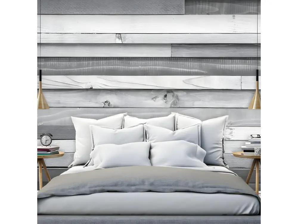 Papier peint intissé Fonds et Dessins Gris Mansion : Taille - 100 x 70 cm