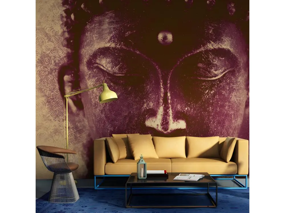 Papier peint intissé Orient Buddha en méditation : Taille - 250 x 193 cm