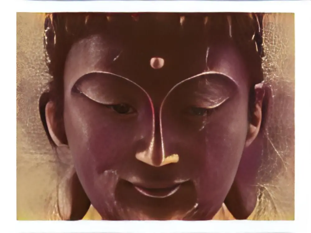 Papier peint intissé Orient Buddha en méditation : Taille - 250 x 193 cm