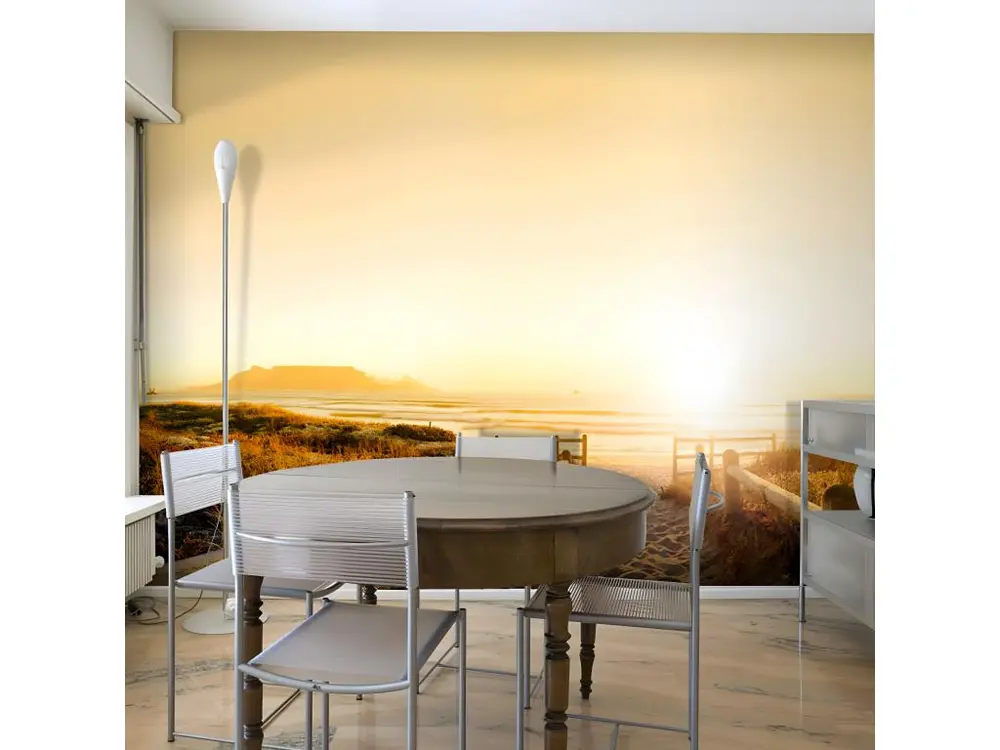 Papier peint intissé Paysages Chemin vers le soleil... : Taille - 250 x 193 cm pour pose facile