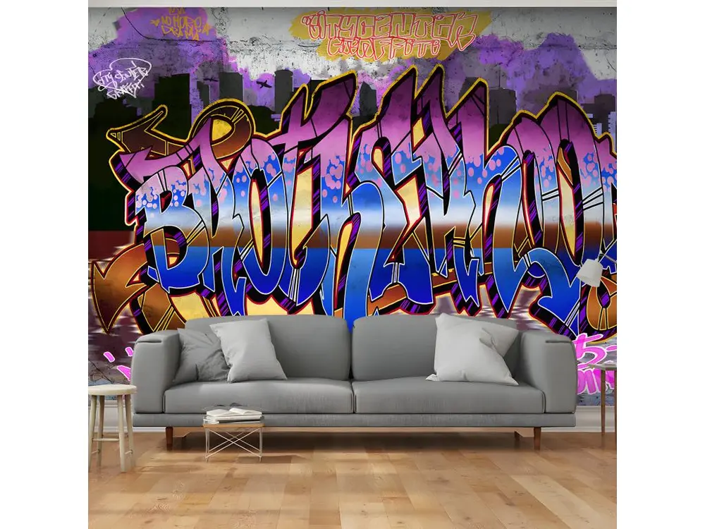 Papier peint intissé Street art Chatoyant Mural : Taille - 250 x 175 cm pour pose facile