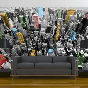 Papier peint intissé Ville et Architecture Inedit York kaléidoscope : Taille - 250 x 193 cm
