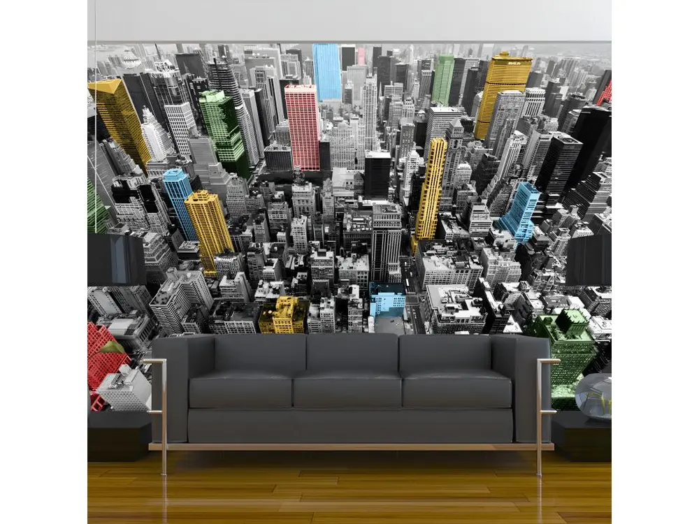 Papier peint intissé Ville et Architecture Inedit York kaléidoscope : Taille - 250 x 193 cm
