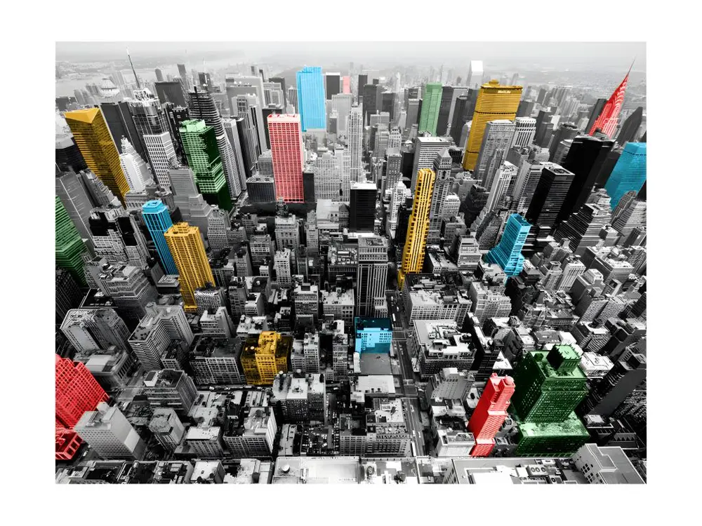 Papier peint intissé Ville et Architecture Inedit York kaléidoscope : Taille - 250 x 193 cm