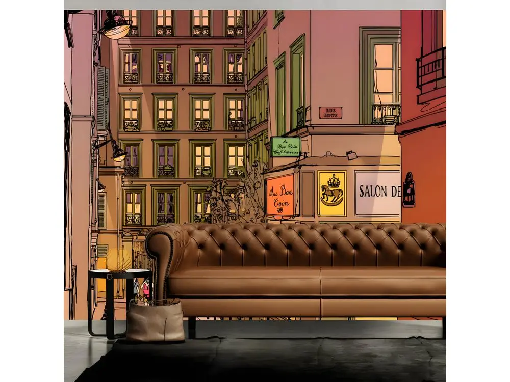 Papier peint intissé Ville et Architecture Supper Paris : Taille - 250 x 193 cm pour mur intérieur