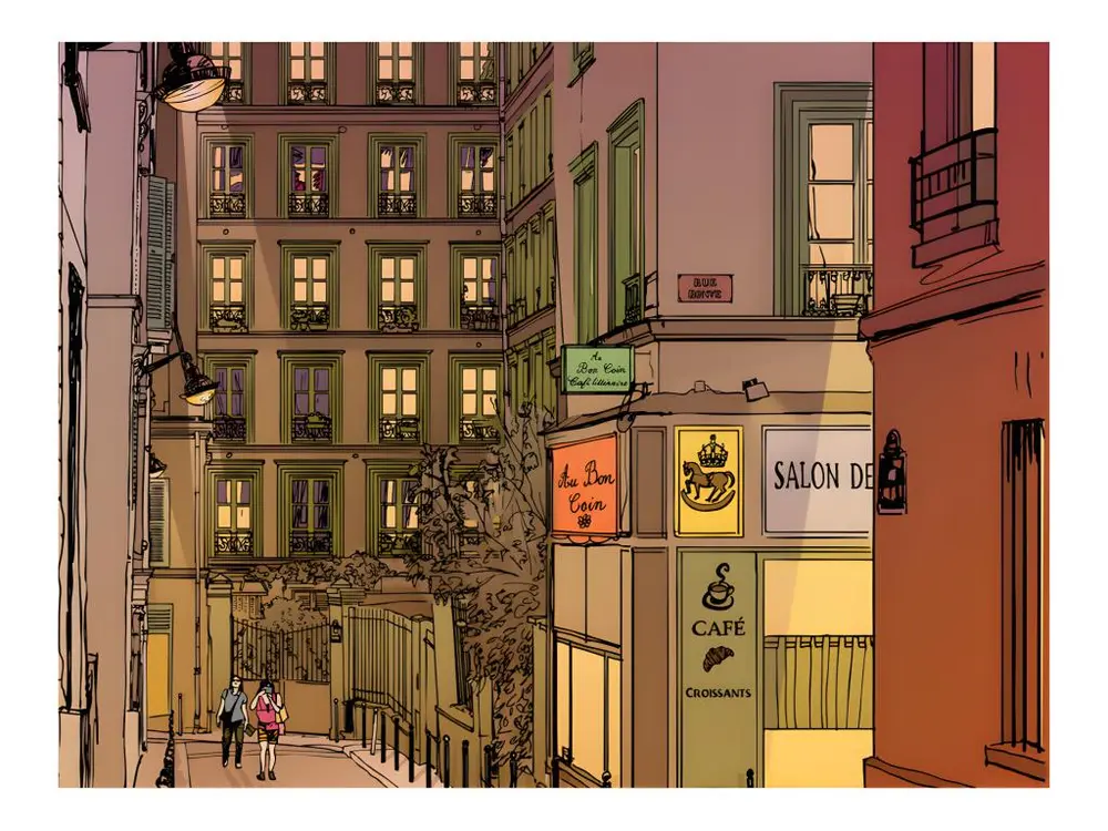 Papier peint intissé Ville et Architecture Supper Paris : Taille - 250 x 193 cm pour mur intérieur