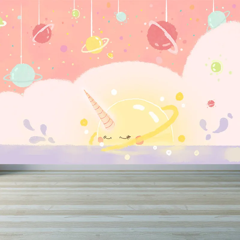 Papier peint licorne Style enfant, décoration murale pour chambre d'enfant, imprimé adapté