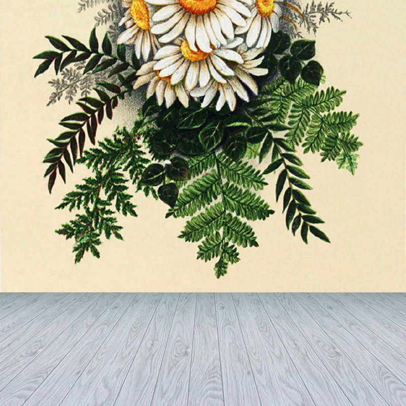 Papier peint Mural Design Floral vert, pour décoration, revêtement Mural de salon actuel