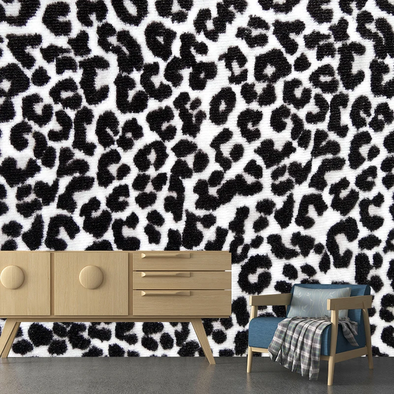 Papier peint Mural imprimé léopard couleur Pastel, décoration murale actuel antitache pour salle de repos | Livraison Rapide