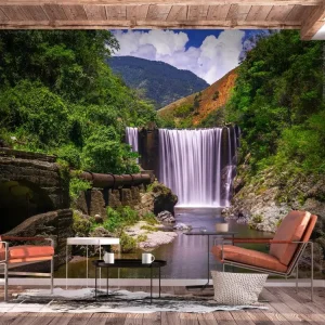 Pinceau à encoller Papier peint intissé Paysages Reggae Falls : Taille - 100 x 70 cm