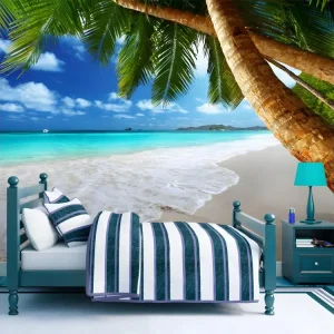 Pinceau à encoller Papier peint intissé Paysages Île tropicale : Taille - 200 x 140 cm
