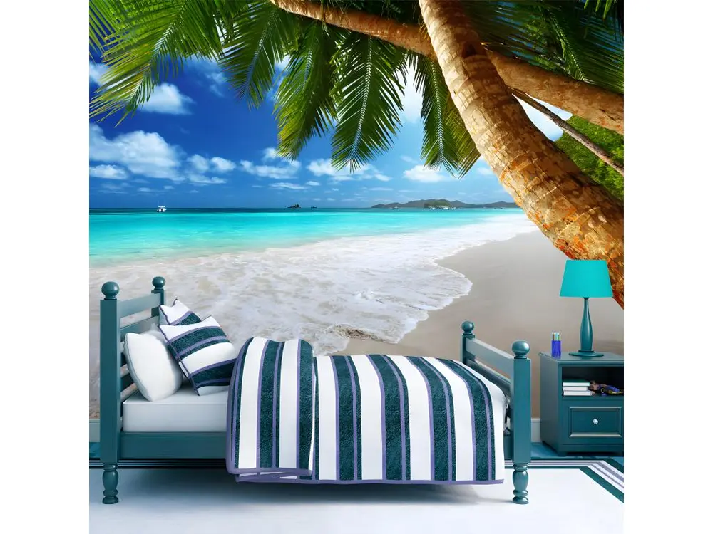 Pinceau à encoller Papier peint intissé Paysages Île tropicale : Taille - 200 x 140 cm