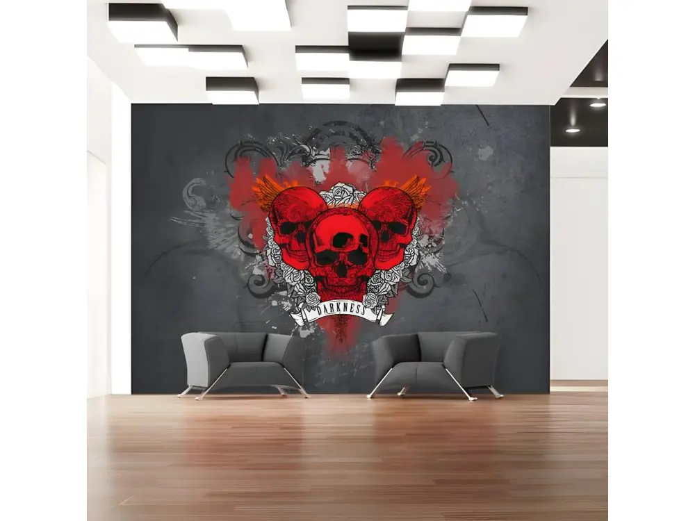 Règle à couper Papier peint intissé Street art Darkness : Taille - 200 x 140 cm