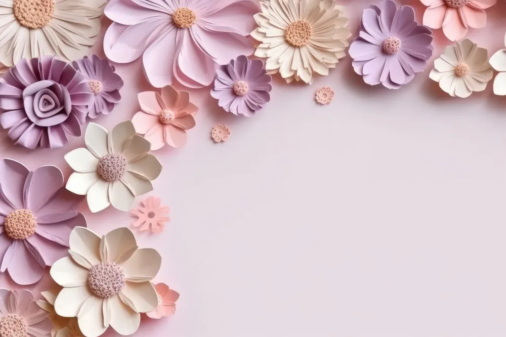 Toile de fond Maternité Séance Mur Fleurs en Papier Rose BRP12-35 colle prête à l'emploi