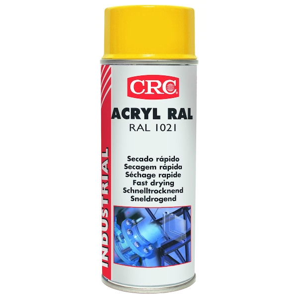 Peinture en érosol ACRYL RAL - vert émeraude RAL 6001 - brillant - 400 mL - CRC lavable et résistante